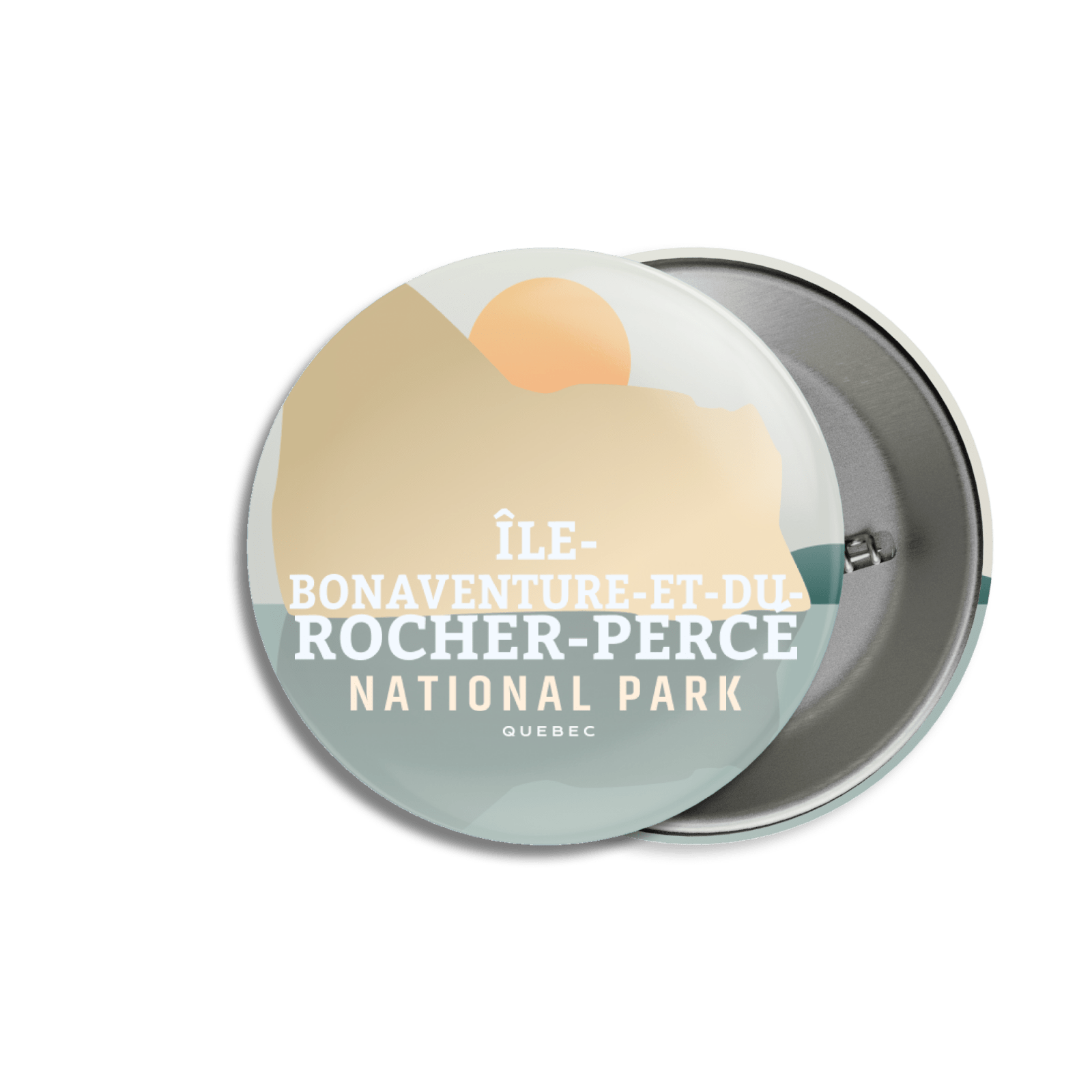 Île-Bonaventure-et-du-Rocher-Percé National Park of Quebec Pinback Button, Canada Parks