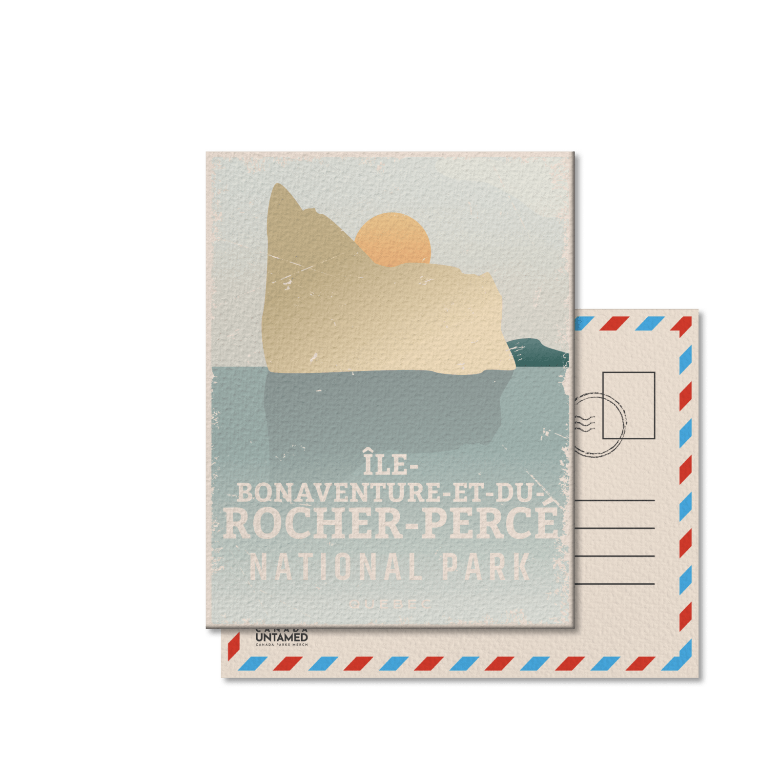 Ile-Bonaventure-et-du-Rocher-Perce Quebec National Park Postcard, Canada Parks