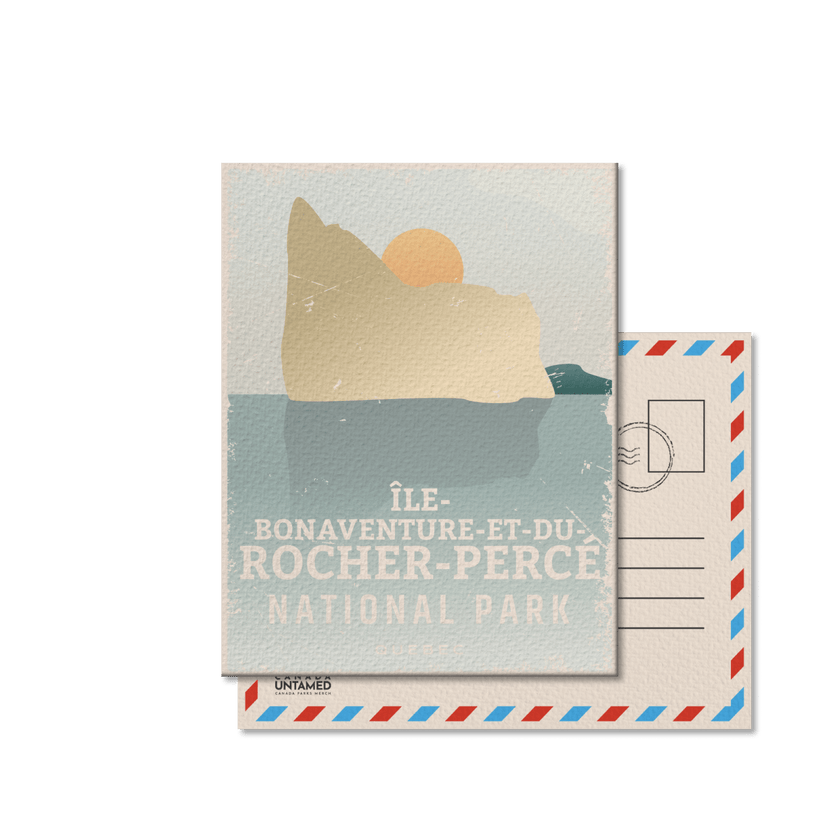 Ile-Bonaventure-et-du-Rocher-Perce Quebec National Park Postcard, Canada Parks