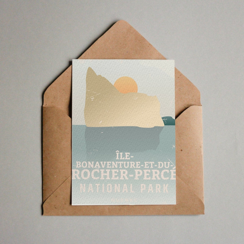 Ile-Bonaventure-et-du-Rocher-Perce Quebec National Park Postcard, Canada Parks
