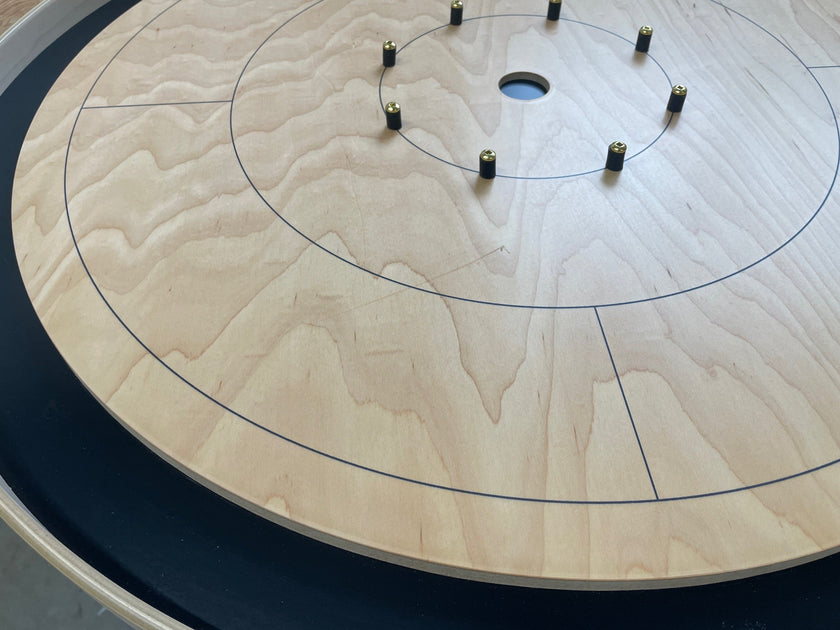 The Crokinole Canada Board (No Branding / No Checkerboard) - Tournament Board Game Set - Meets NCA Standards