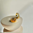 Ribbed Chunky Hoops- Gold