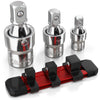 3pc Universal Joint Set, Socket Adapter 1/2