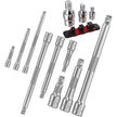 3pc Universal Joint Set, Socket Adapter 1/2