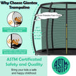 10 Feet ASTM Approved Recreational Trampoline with Ladder