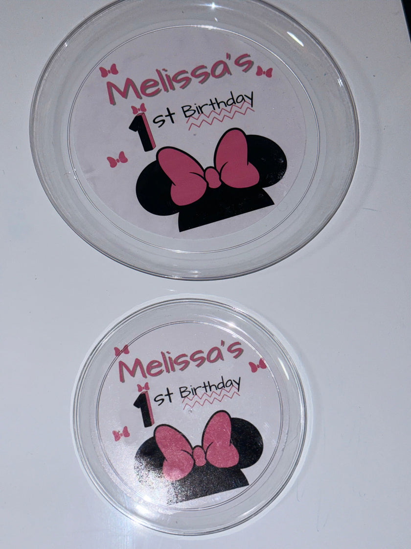 Custom Plates Set of 12 - Durable Food-Safe Party Plates
