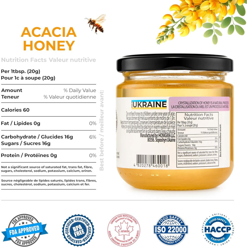 Pure Ukrainian Acacia Honey 250g
