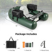 Inflatable Fishing Float Tube for Angling with Fish Ruler and Angling Base