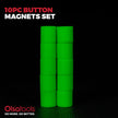 Magnetic Buttons 10pc Set - Strong Silicone Non-Scratch Magnets