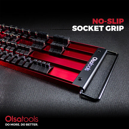 90-Slot Portable Aluminum Socket Tray