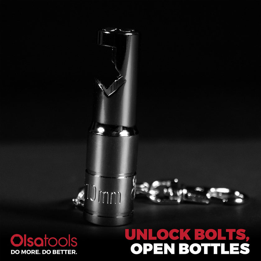 10 mm Socket Bottle Opener Keychain
