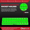 3-Row Magnetic Socket Holder