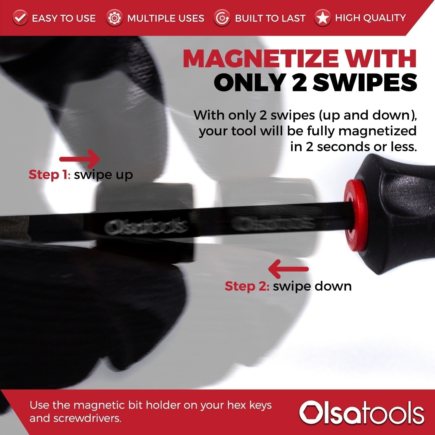 Bit Magnetizer Ring and Demagnetizer Screwdriver Bit Drive Holder