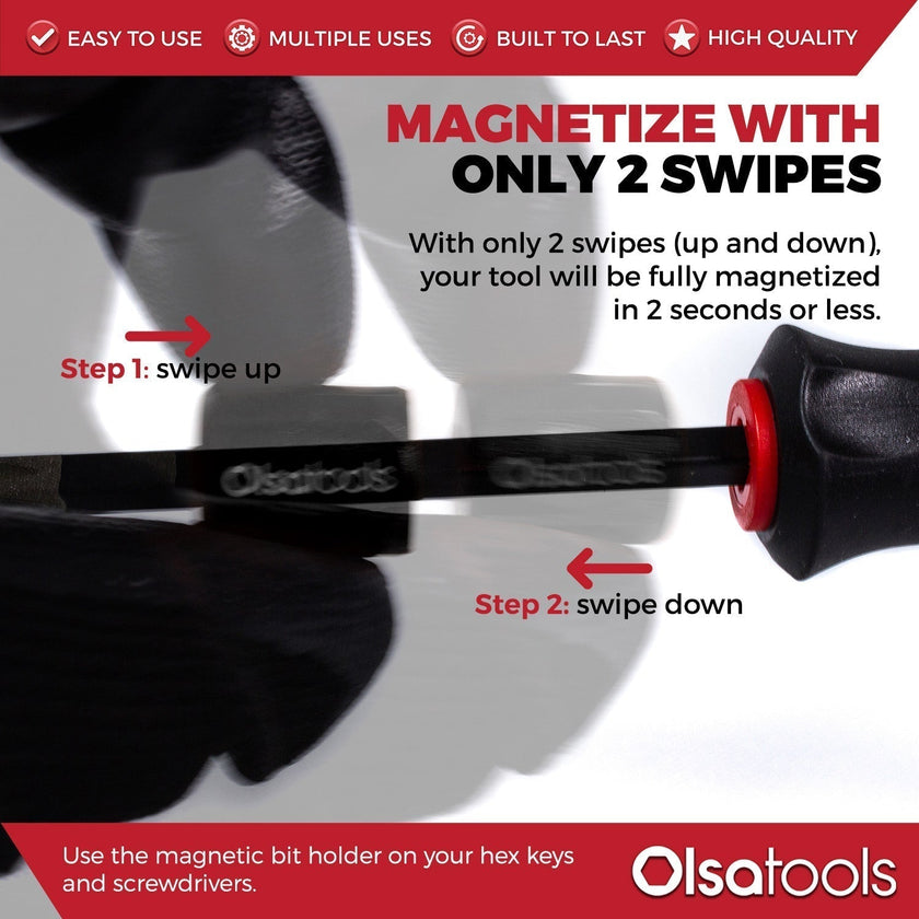 Bit Magnetizer Ring and Demagnetizer Screwdriver Bit Drive Holder