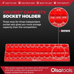 3-Row Magnetic Socket Holder