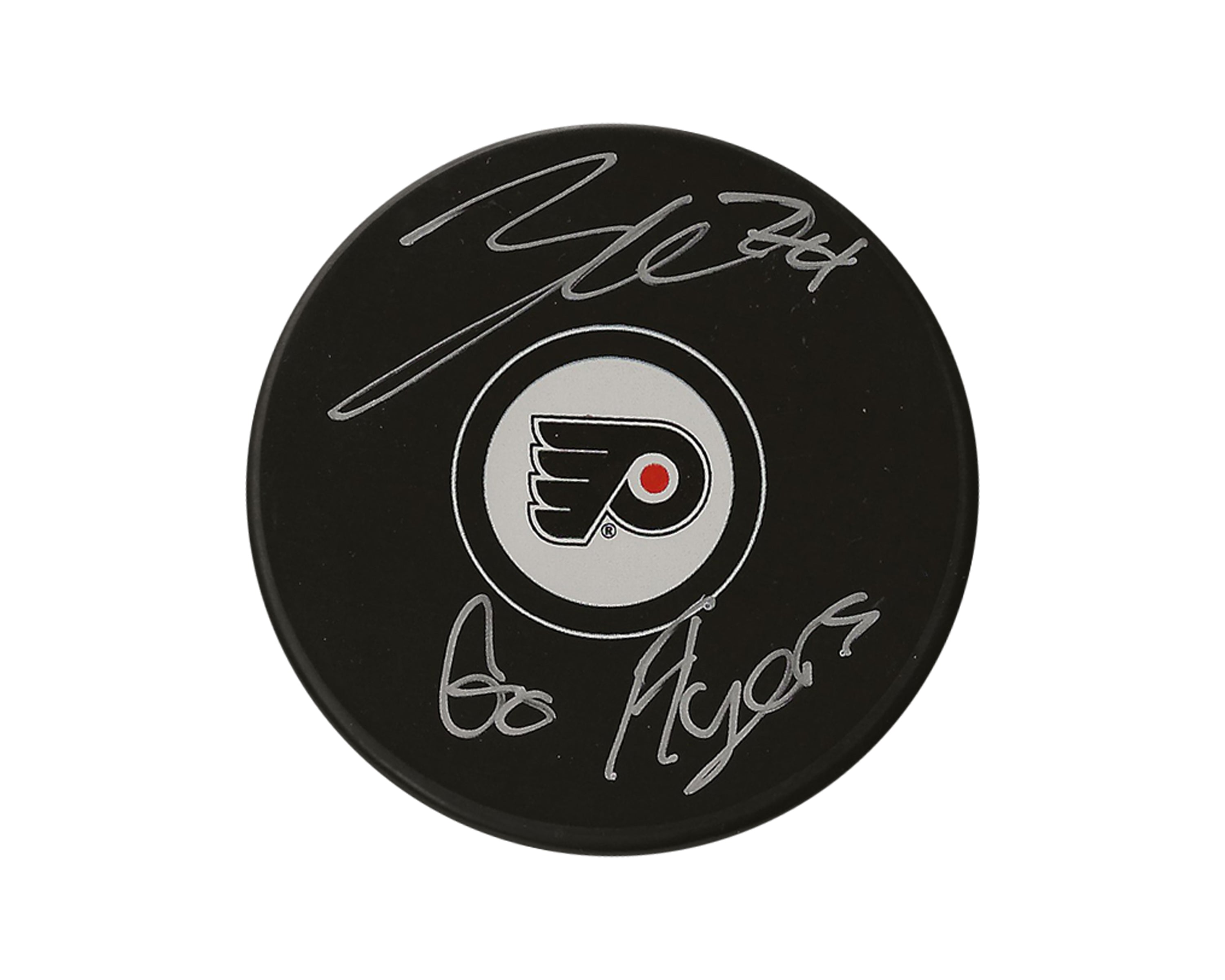 Zayde Wisdom Autographed Philadelphia Flyers Autograph Model Puck Inscribed 