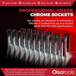 3-Row Magnetic Socket Holder + Chrome and Impact Sockets