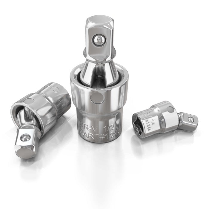 3pc Universal Joint Set, Socket Adapter 1/2