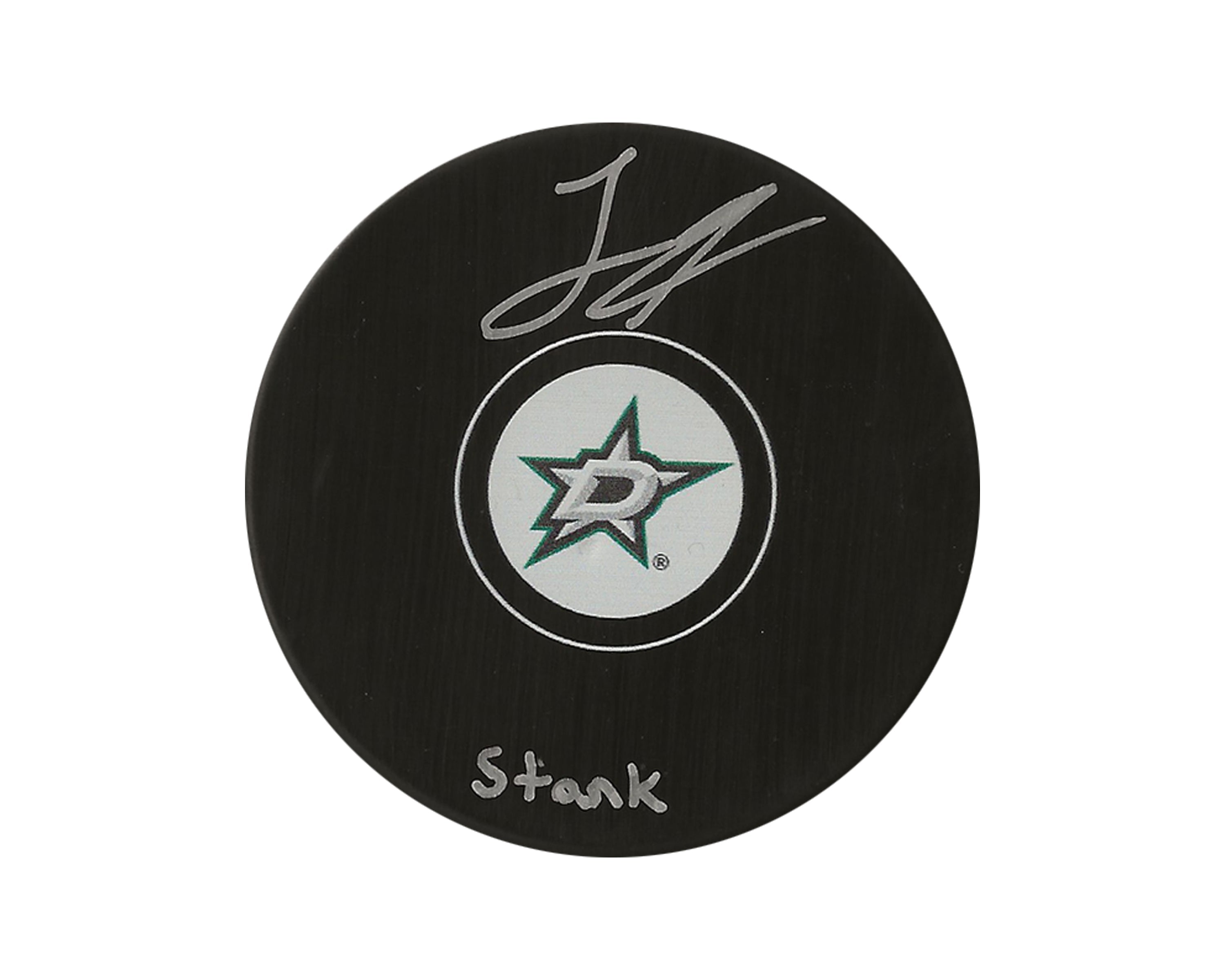 Logan Stankoven Autographed Dallas Stars Autograph Model Puck Inscribed 