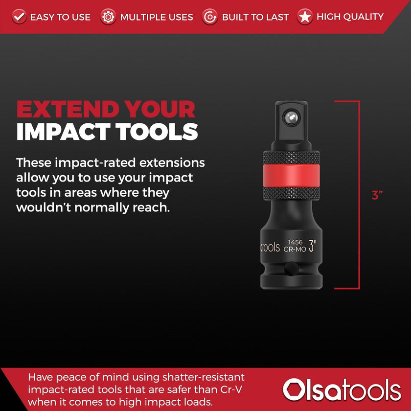 Extension de douille à impact verrouillable
