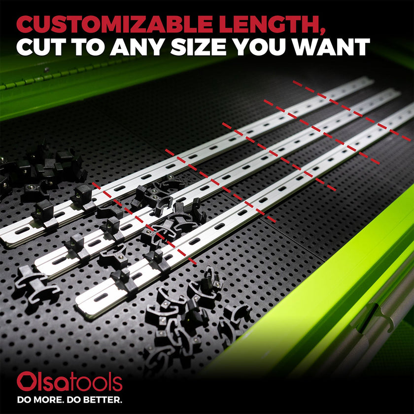 Barres de fixation en aluminium pour outils Toolgrid®