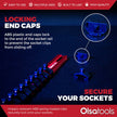 Aluminum Socket Organizer Rails with Locking End Caps