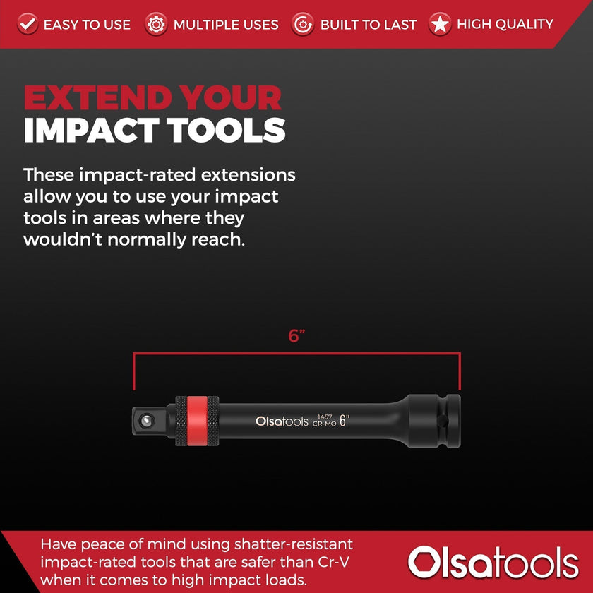 Extension de douille à impact verrouillable