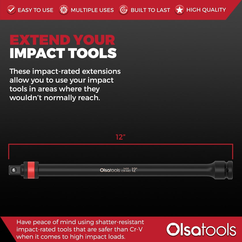 Extension de douille à impact verrouillable