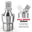 3pc Universal Joint Set, Socket Adapter 1/2