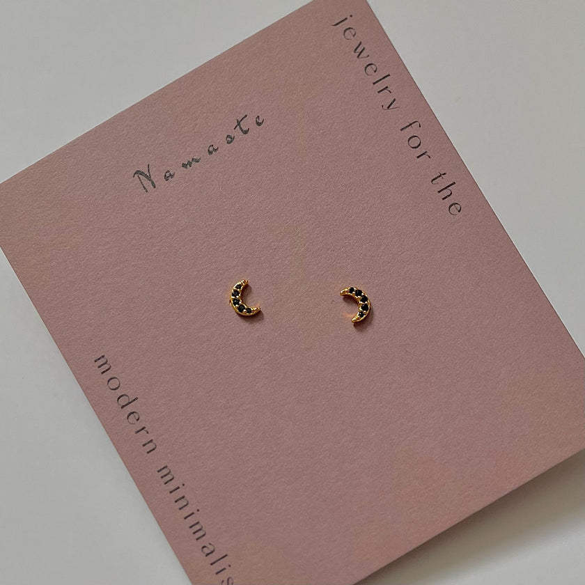 Selene Studs - Black Zirconia