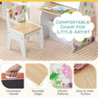 3 in 1 Kids Easel and Play Station Convertible with Chair and Storage Bins-White