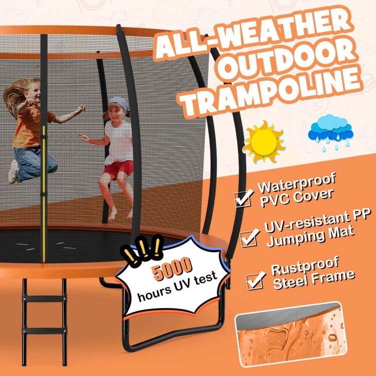 12FT ASTM Approved Recreational Trampoline with Ladder