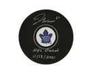 Joseph Woll Autographed Toronto Maple Leafs Autograph Model Puck Inscribed 