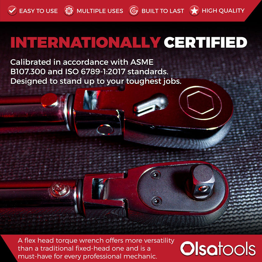 Click Torque Wrench with Flex Head - 1/2