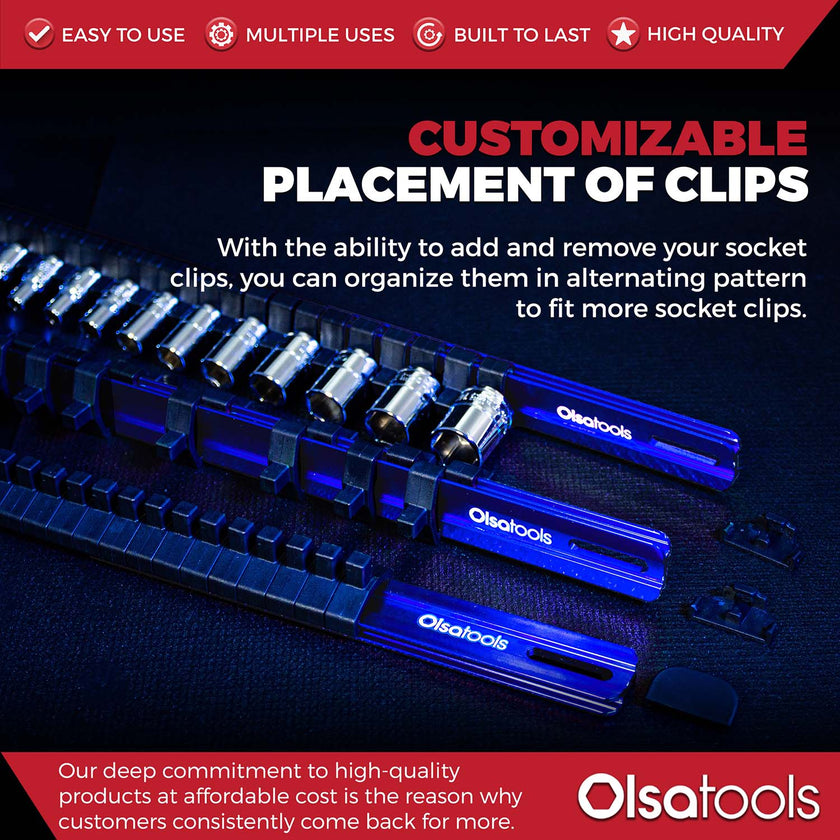 Aluminum Socket Organizer Rails with Locking End Caps