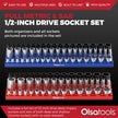 3-Row Magnetic Socket Holder + Chrome and Impact Sockets