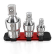 3pc Universal Joint Set, Socket Adapter 1/2