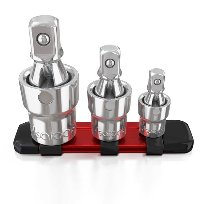 3pc Universal Joint Set, Socket Adapter 1/2