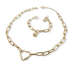Gold Heart and Lock Set