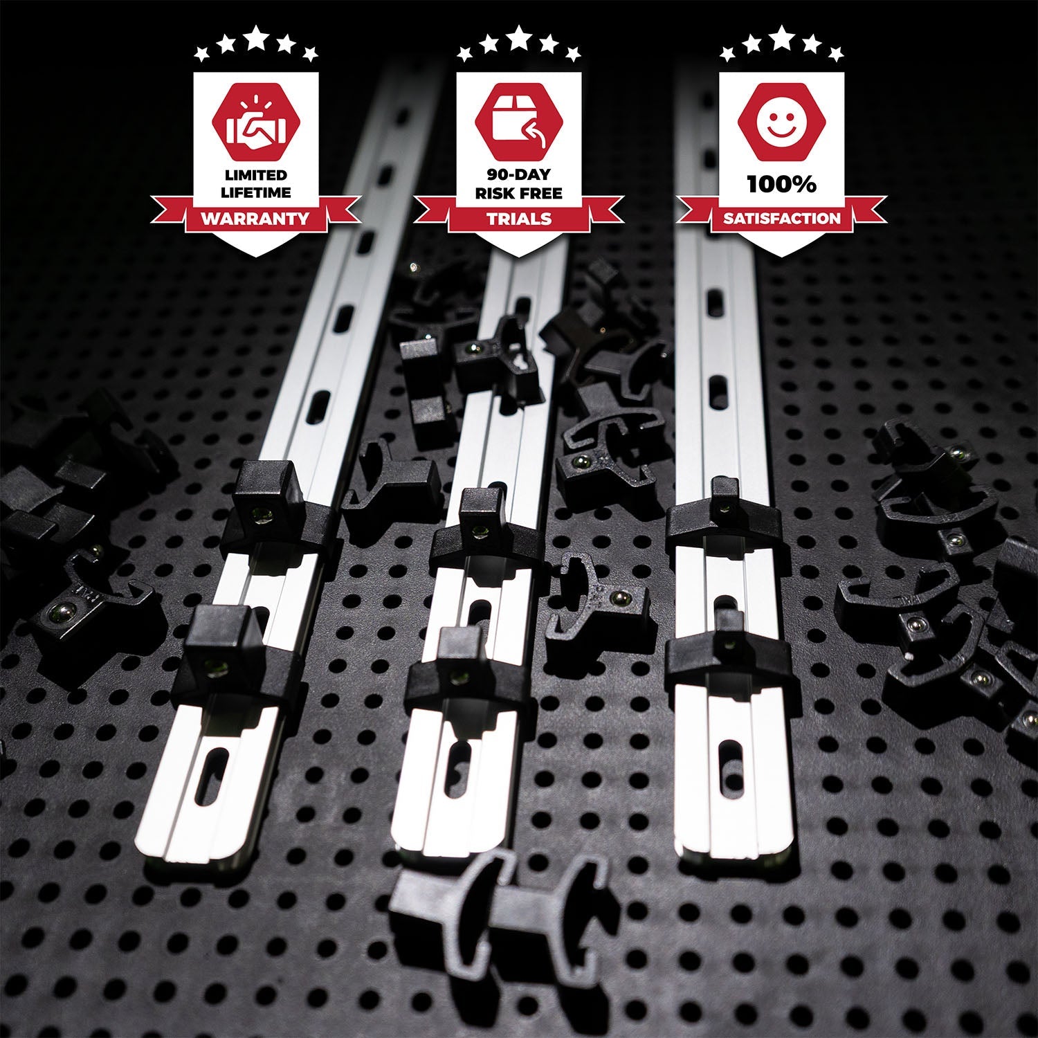 Barres de fixation en aluminium pour outils Toolgrid®