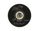 Mackenzie Entwistle Autographed Chicago Blackhawks Autograph Model Puck Inscribed 