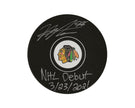 Mackenzie Entwistle Autographed Chicago Blackhawks Autograph Model Puck Inscribed 