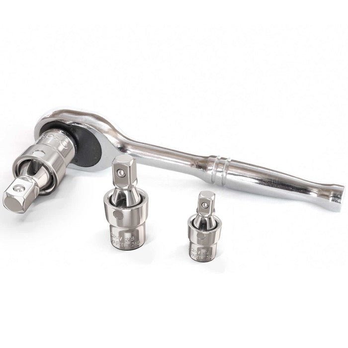 3pc Universal Joint Set, Socket Adapter 1/2