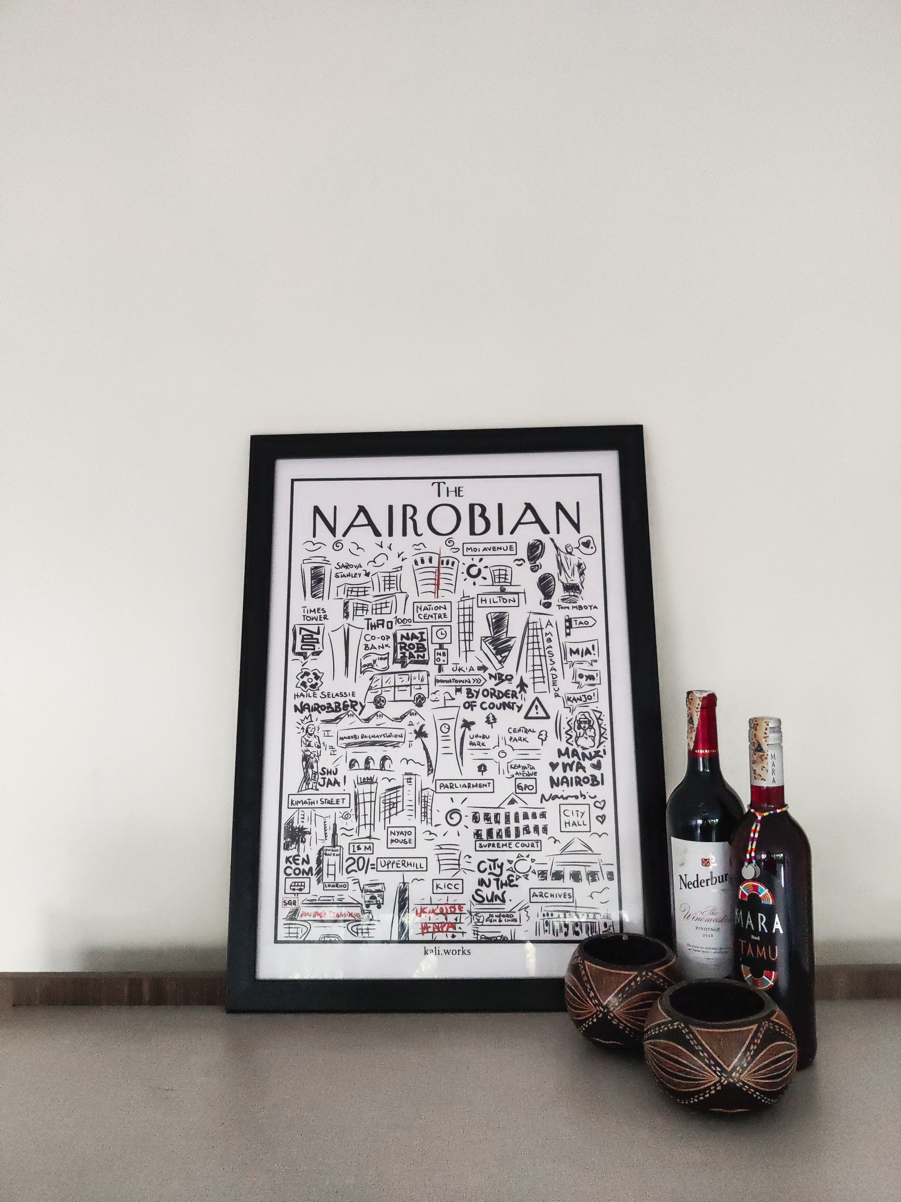 The Nairobian Ramani Artprint (white)
