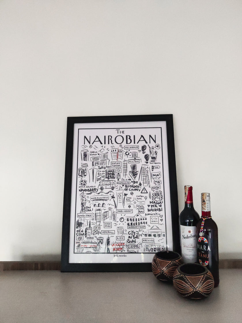 The Nairobian Ramani Artprint (white)