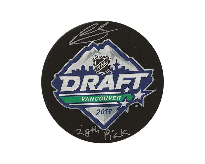 Ryan Suzuki Autographed 2019 NHL Draft Puck Inscribed 