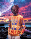 Yellow Kente Knitted Sweater