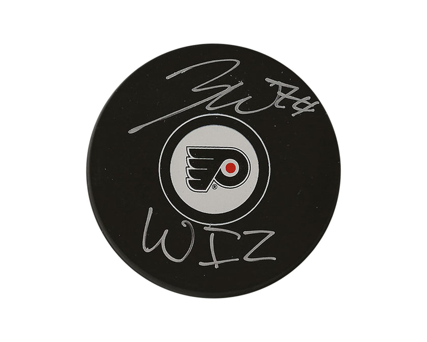 Zayde Wisdom Autographed Philadelphia Flyers Autograph Model Puck Inscribed 