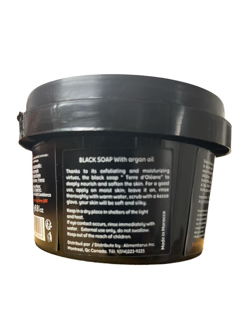 Black Soap Natural Olive oil  Terre d’Oleane 250g
