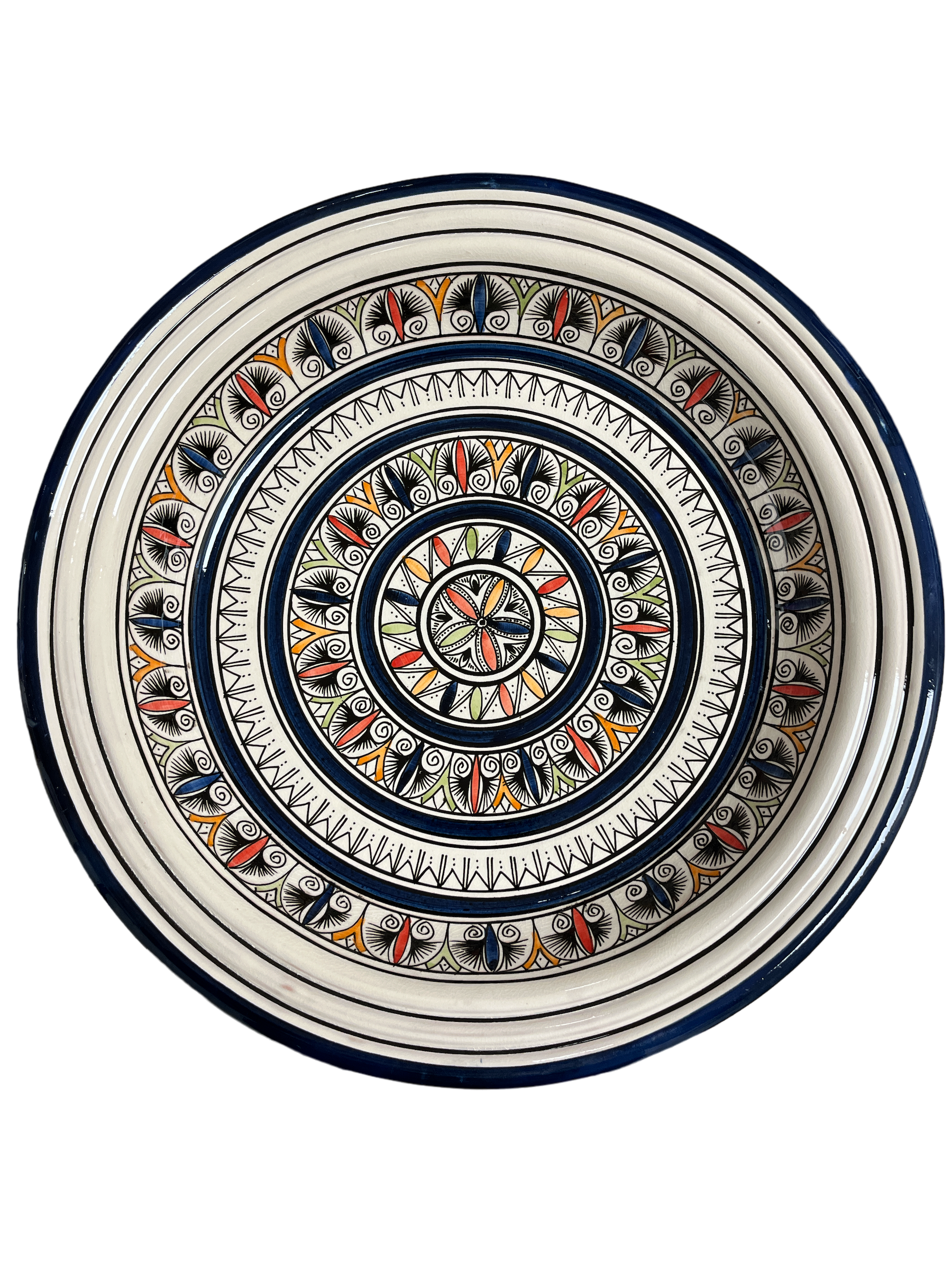 Safi Kasriya Clay Plate Guessaa  Decorated 40 cm